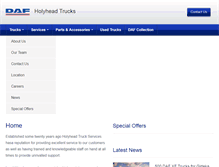 Tablet Screenshot of holyheadtrucksdaf.co.uk